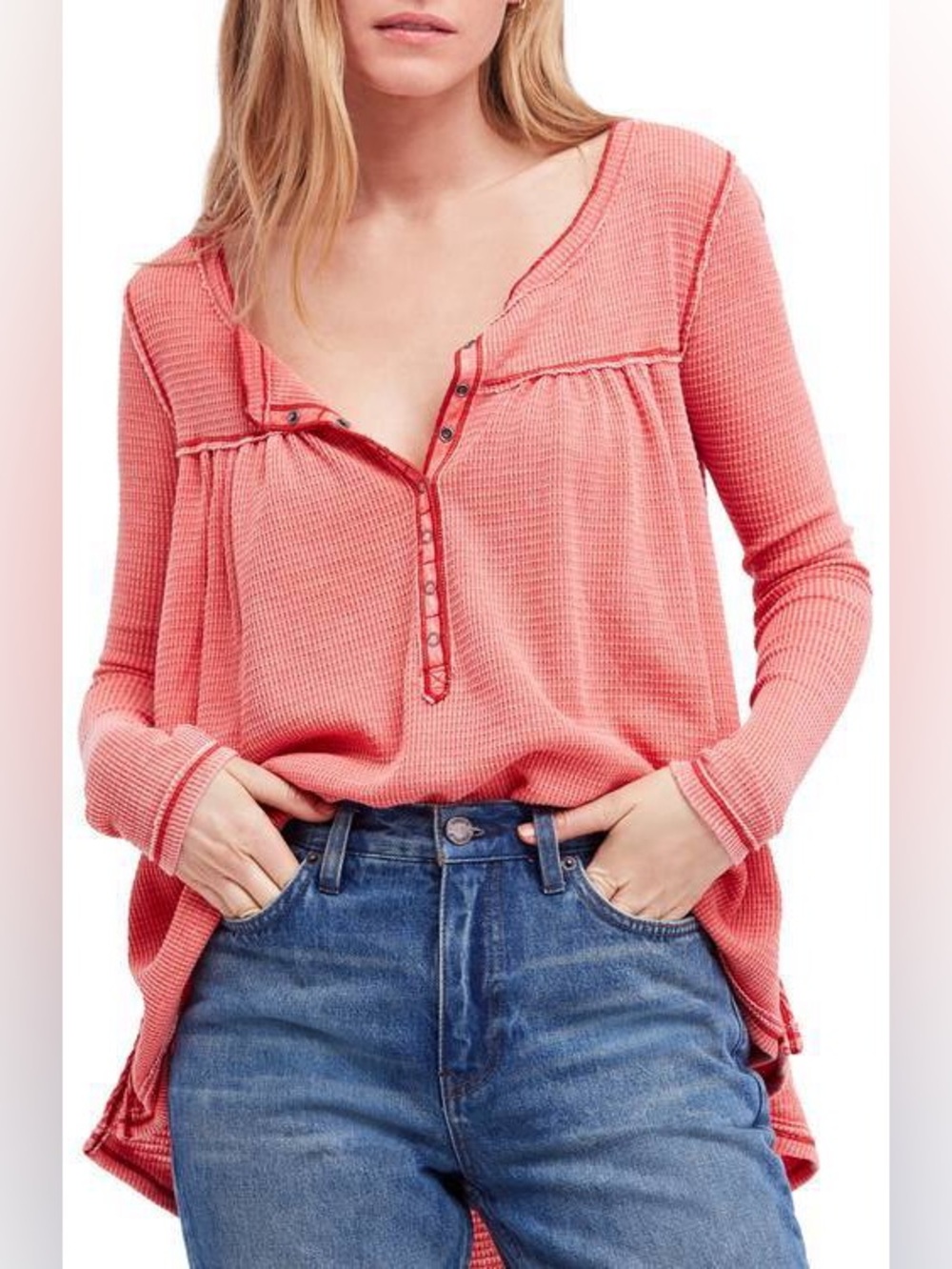 Free People Kai Henley Long Sleeve Top